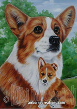 Load image into Gallery viewer, Corgi and Pup Note Card
