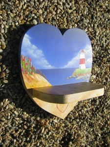 Lighthouse Heart shaped shelf