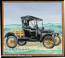 Load image into Gallery viewer, Model T Original painting on cigar box
