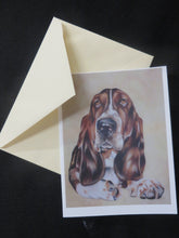 Load image into Gallery viewer, Basset Hound Note Card
