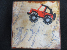 Load image into Gallery viewer, Jeep Off-Roading on map - Mini Canvas
