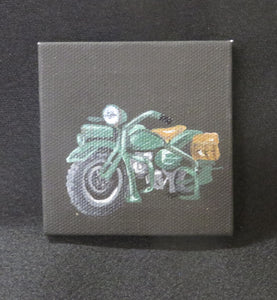 Army Motorcycle - Mini Canvas