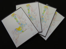 Load image into Gallery viewer, Hopping Bunny carousel Note Card
