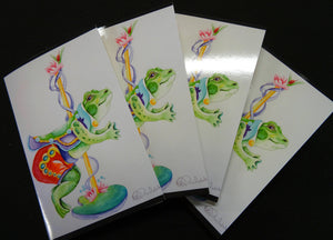Leaping Frog Carousel Note Card