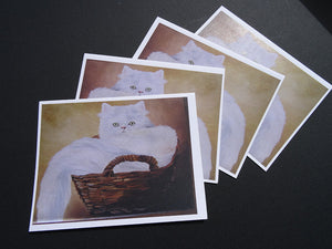 White Linen Note Card