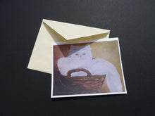 Load image into Gallery viewer, White Linen Note Card
